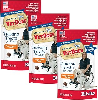 (3 Pack) ~ American Vet-Dogs Veteran's K-9 Corps Skin & Coat Formula, Soft & Moist Dog Treats, Peanut Butter Flavor, 4 oz