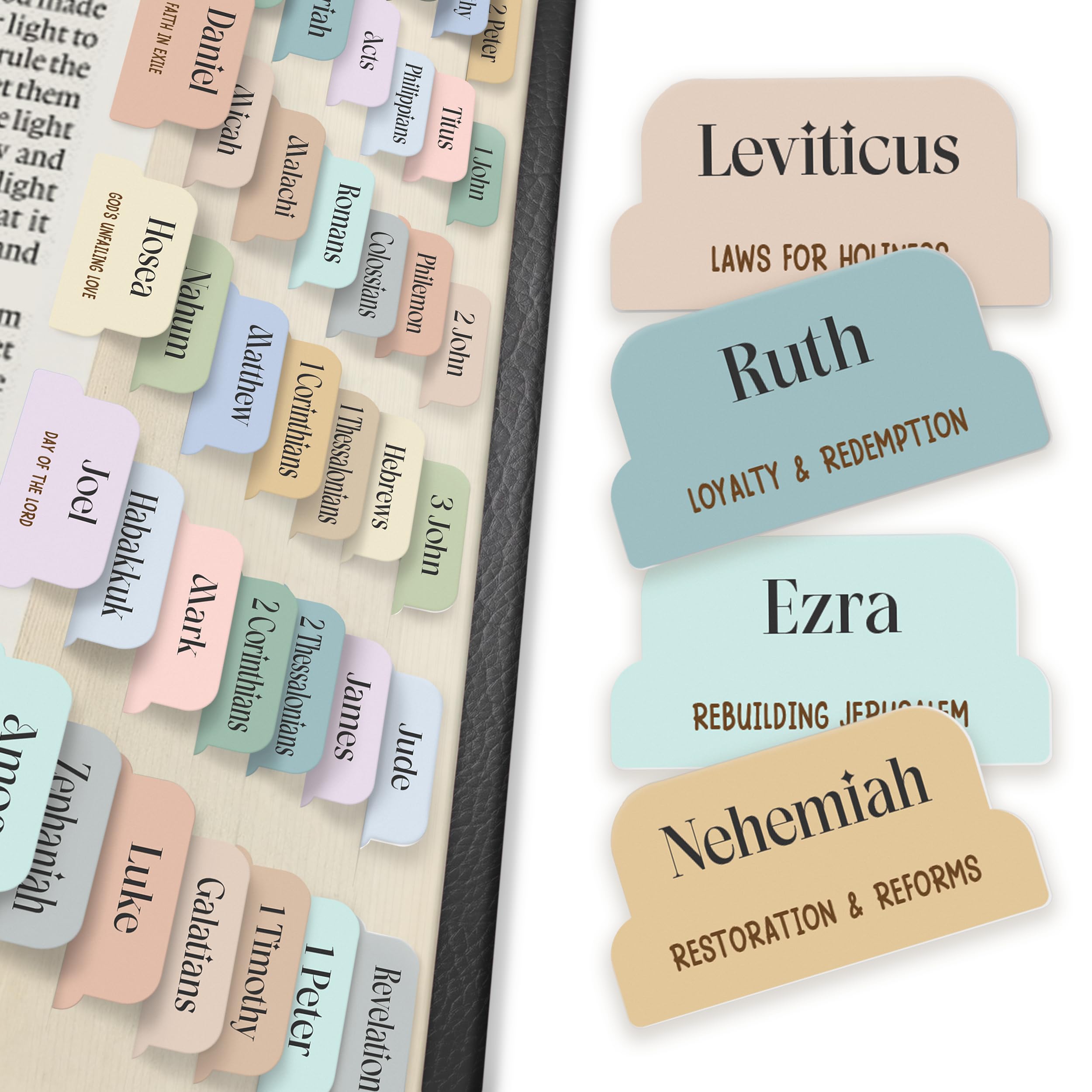 Only Zest 90 Christian Bible Tabs for Women - Pastel Boho — image 1