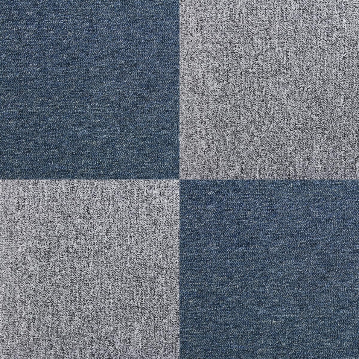 Monstershop Blue/Grey 40 X Carpet Tiles 10M2 - Storm & Platinum