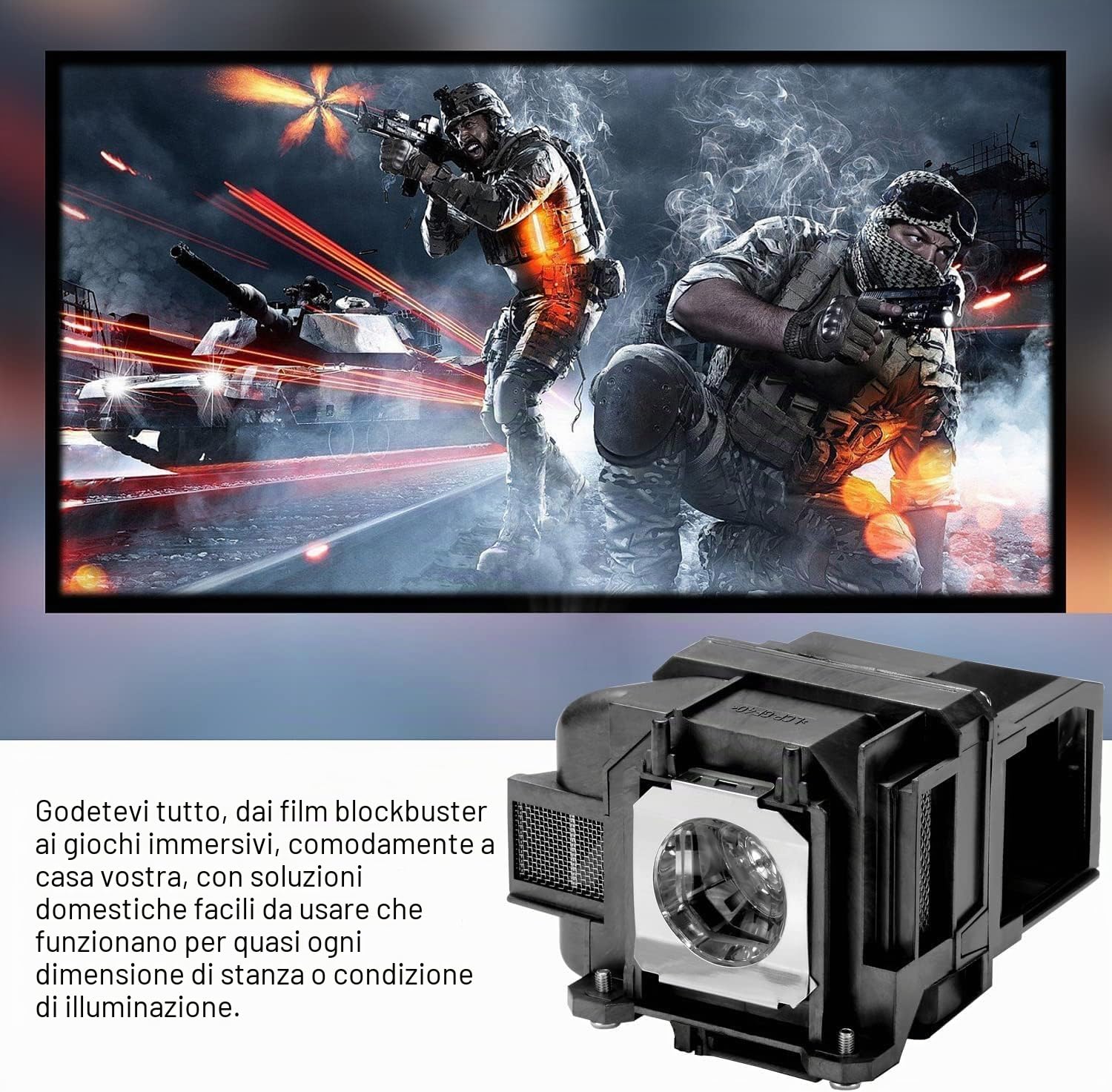 Lampada per Proiettore per Epson ELPLP88 ELPLP87 ELPLP78 EH-TW5210 EH-TW5300 EH-TW5350 EH-TW490 EH-TW570 EH-TW5100 EH-TW5200 EB-S04 EB-S27 EB-S31 EB-U04 EB-U32 EB-S03 EB-S17 EB-S18 EB-W03