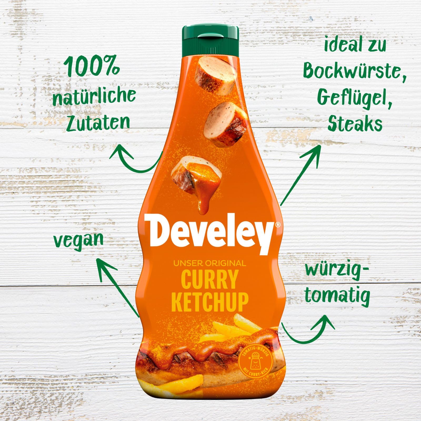 Develey - "Unser Original" Curry Ketchup - 12x 500 ml