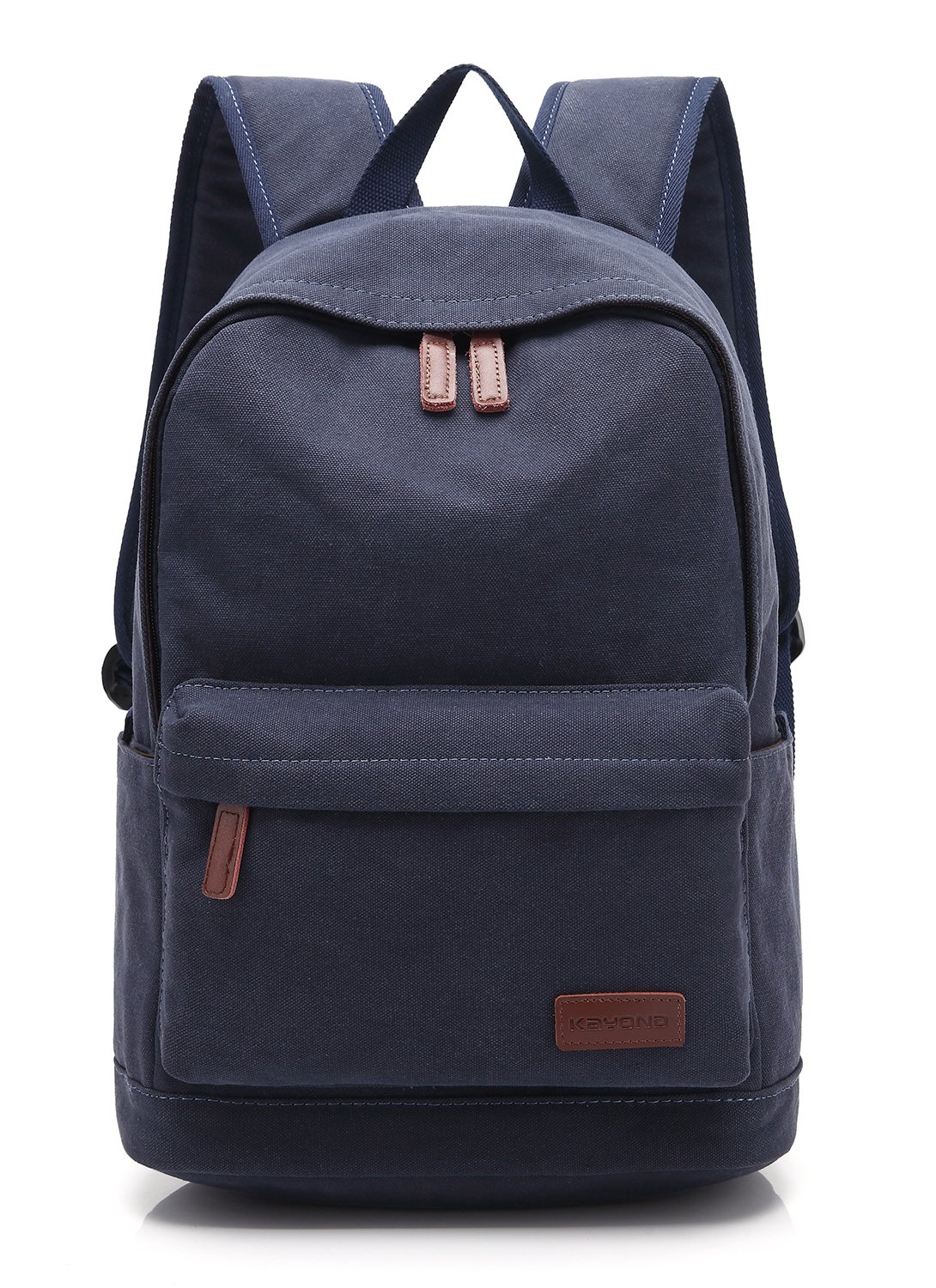 kayond Casual Style Lightweight canvas Laptop Bag/Durable Travel backpacks/Rucksack for Men&Women/Fashion Backpack Fits 15 inch Notebook (navy blue)