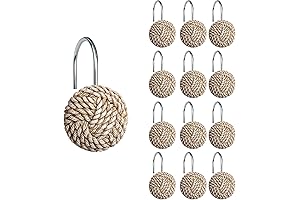 Juego de ganchos para cortinas de baño Seasun Home Decorative Shower Curtain...