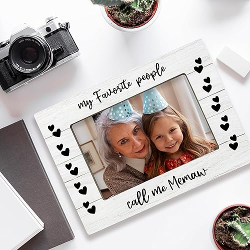 Miniatura 6 de Hiuwevt Memaw Gifts - Marco de fotos de 4 x 6 pulgadas, regalos para abuelas de nietos, nietos, regalo de cumpleaños de madres, marcos de fotos de