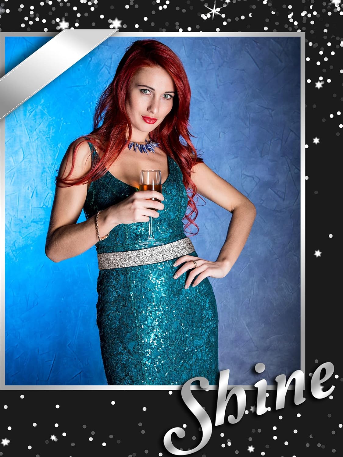 Pangda 2 Pcs Women Stretchy Rhinestone Dress Glitter Belts O Ring Buckle Bling Diamond Belts for Women Shiny Party - Image 2