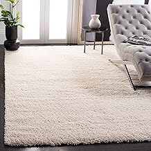 RBM CARPET Plain Rugs for Living Room Fluffy Soft Area Rug for Drawing Room, Fur Carpets for Hall Floor mat Carpet for Kids Room Handwoven Rug for Girls Room Rugs for Bedroom 3x5 Feet Ivory