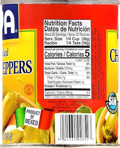 Miniatura 3 de Goya Pimientos verdes de jalapeño en escabeche, enteros, 26 onzas