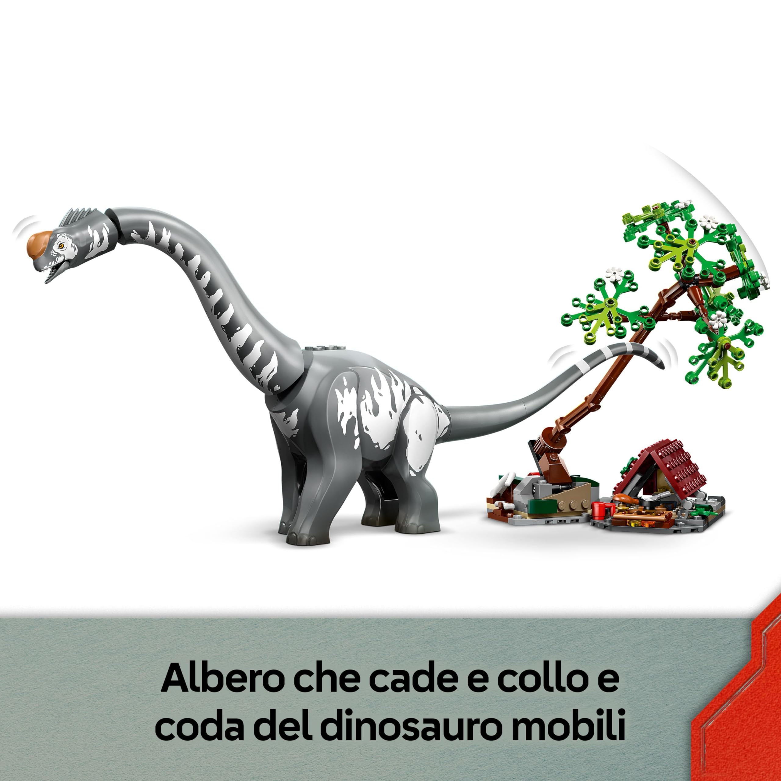 LEGO Jurassic World Alla Ricerca del Raptor e del Titanosauro - Con 2 Figure di Dinosauro Giocattolo, un Fuoristrada, una Moto e 3 Minifigure - Regalo per Bambini e Bambine da 7 Anni in su - 76973