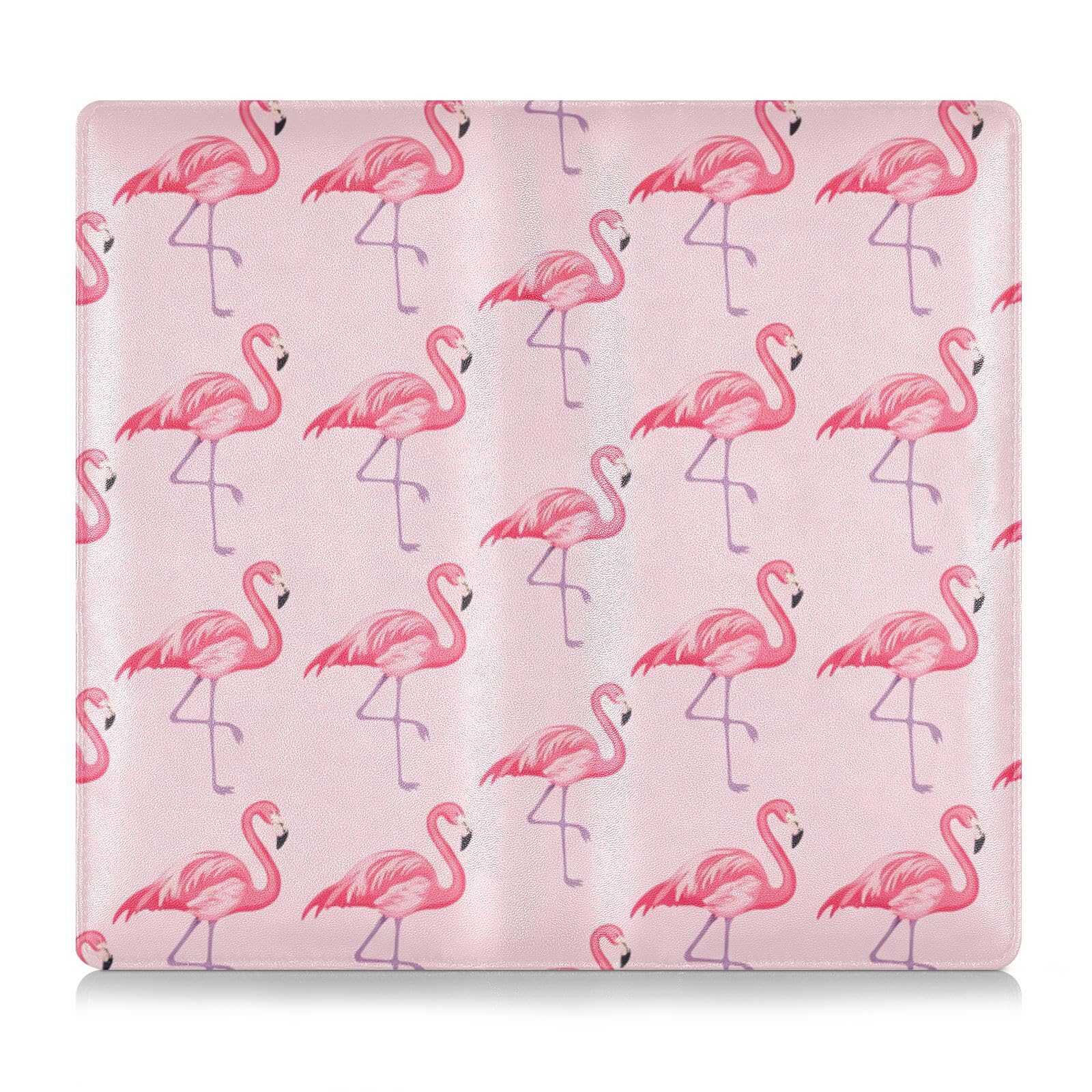 BURSTDDY Flamingos Leather Car Registration and Insurance Holder,Registration and Insurance Card Holder Glove Box Car Organizer Car Document Holder for Cards, Driver License