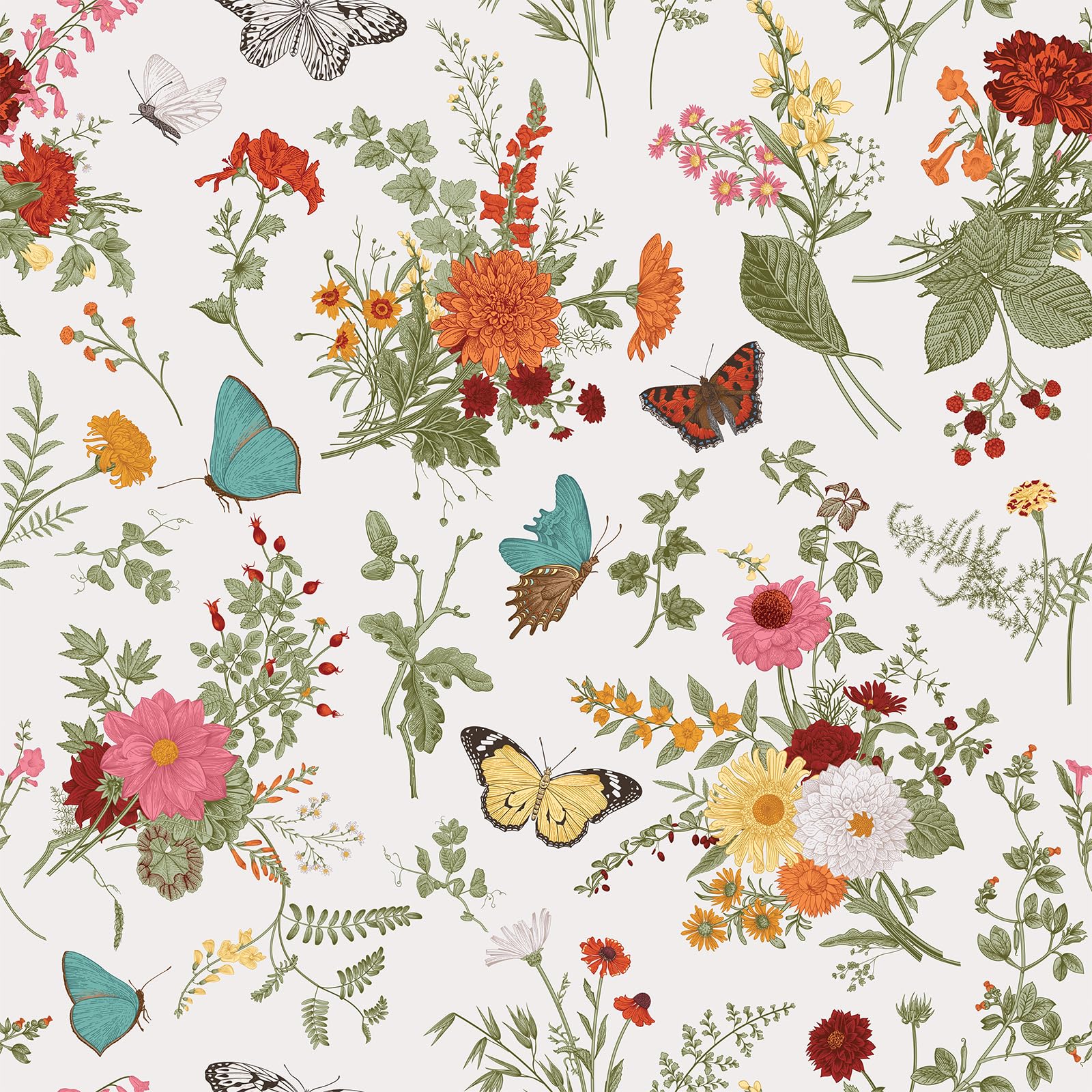 Papier peint vintage floral pour relooker une armoire de chambre à coucher