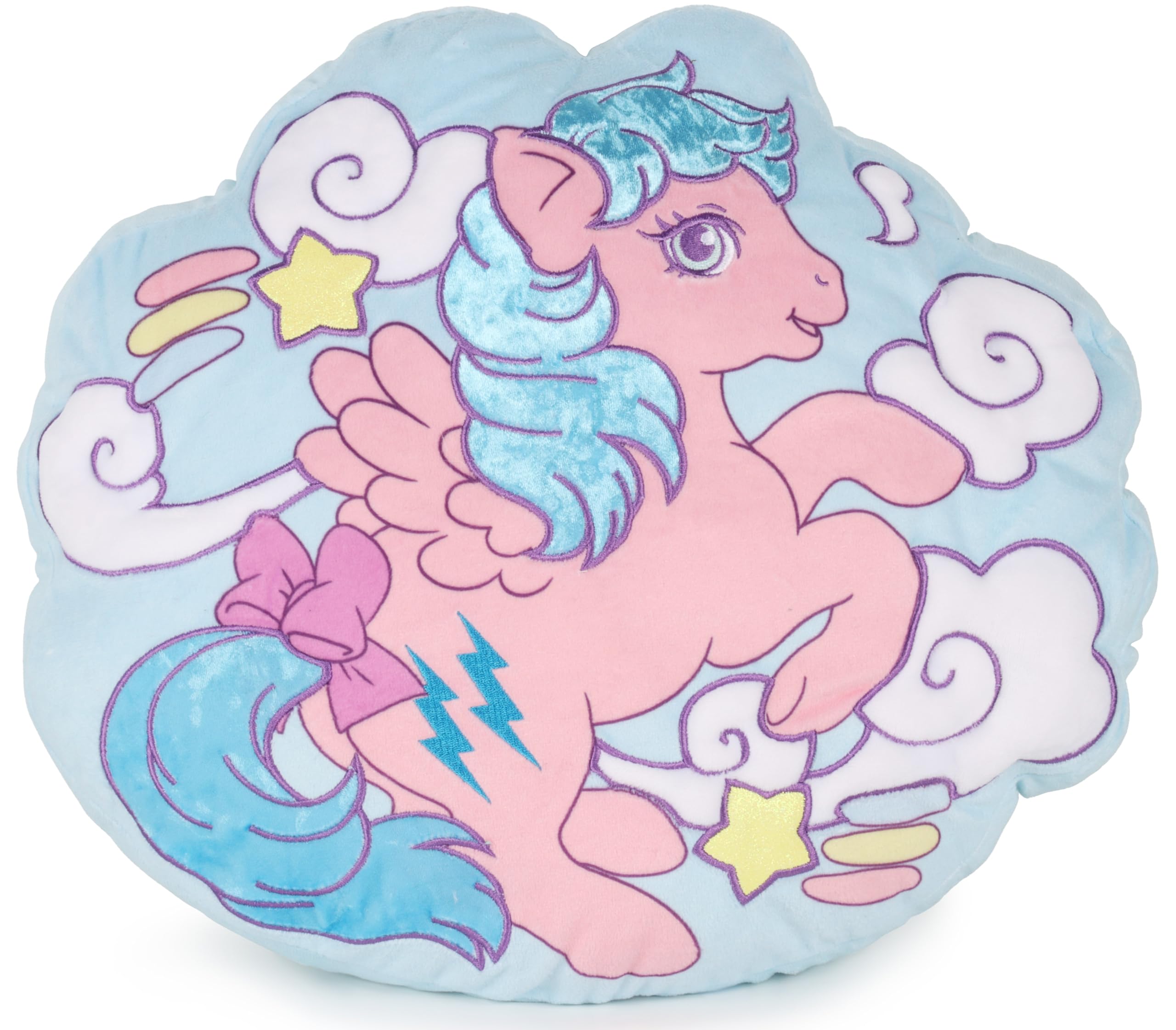 Jay Franco Shaped Decorative Pillow – 15 Inch Kids Ultra-Soft Stuffed Plushie &amp; Cozy Throw Pillow, Official Licensed Product, Blue - My Little Pony