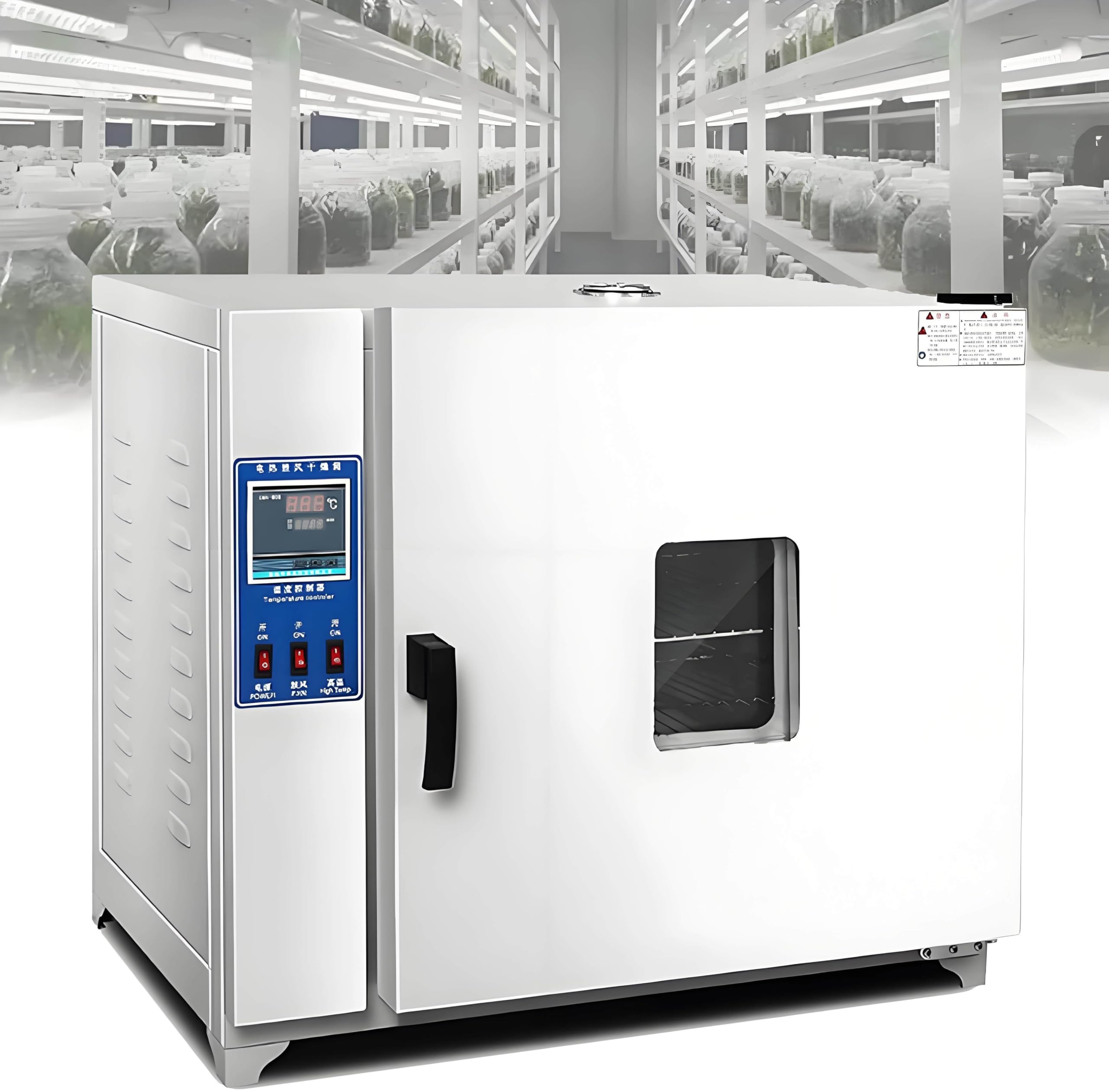 Horno de Secado al vacío con Controlador Digital y manómetro para Calentamiento y Secado en Laboratorio.