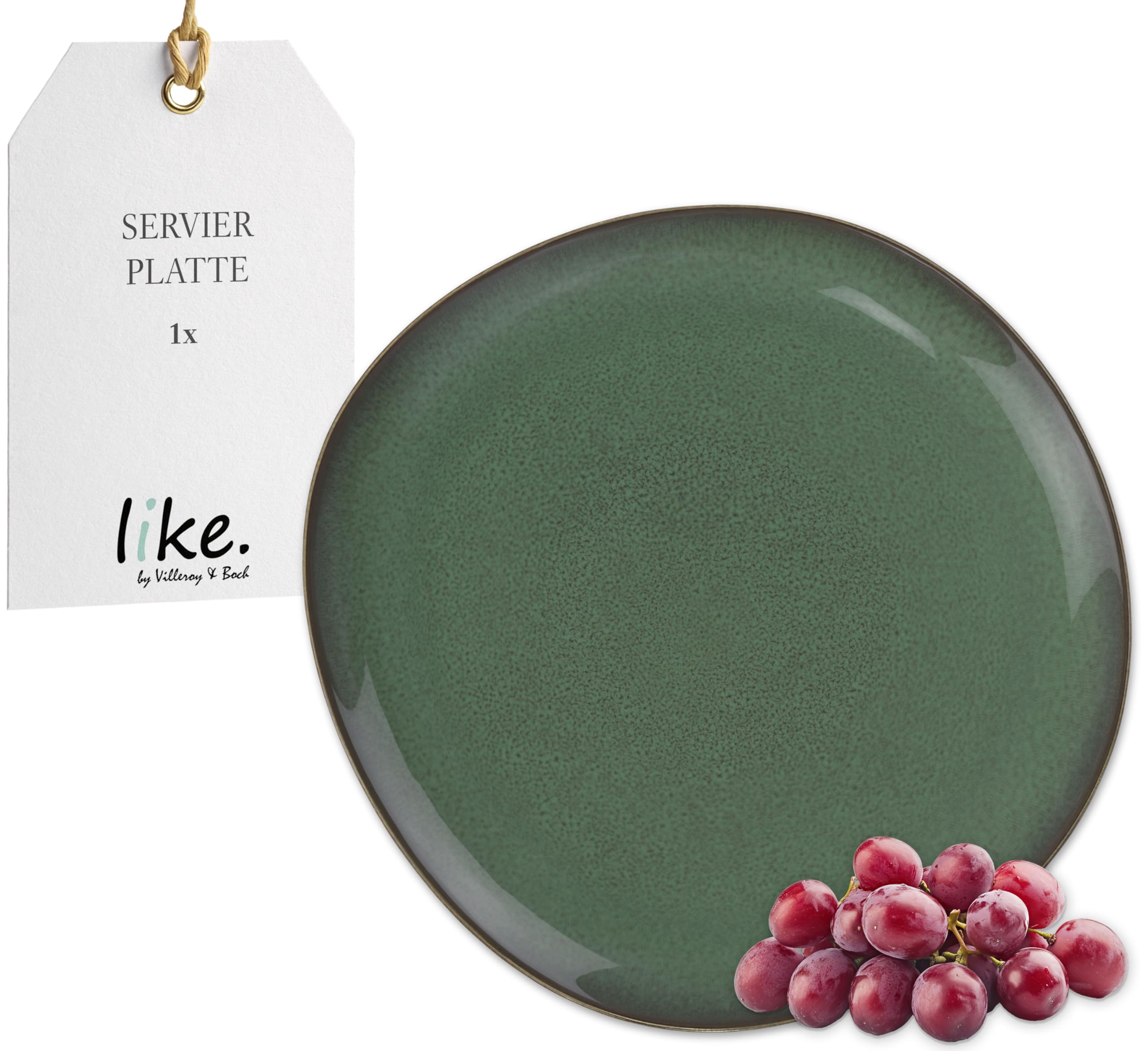 like. by Villeroy & Boch Lave Vert Piatto di portata 32x31,​5x3cm
