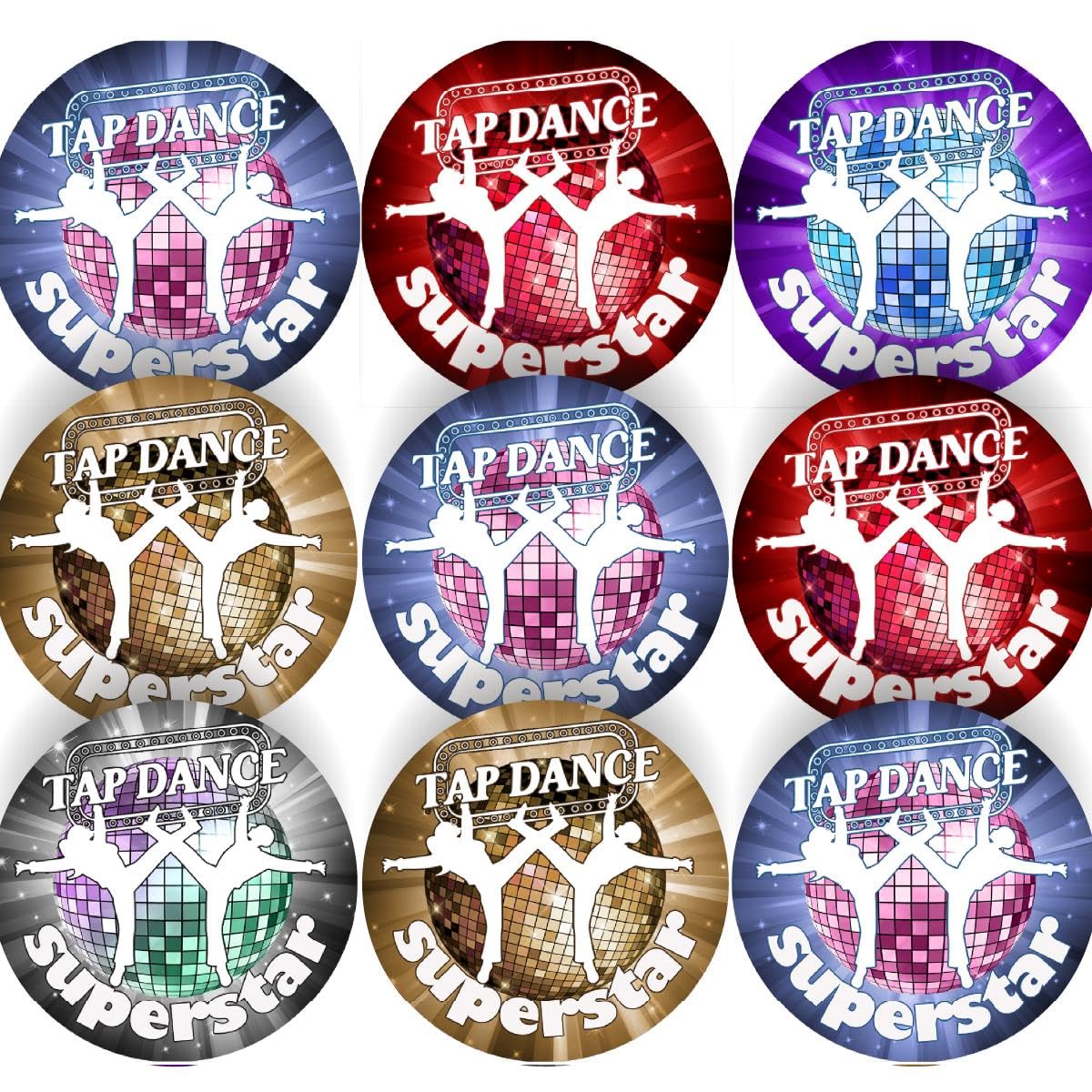 Sticker Stocker Gold 144 Tap Dance Superstar - 30Mm - Glossy Reward Stickers For Teachers & Parents