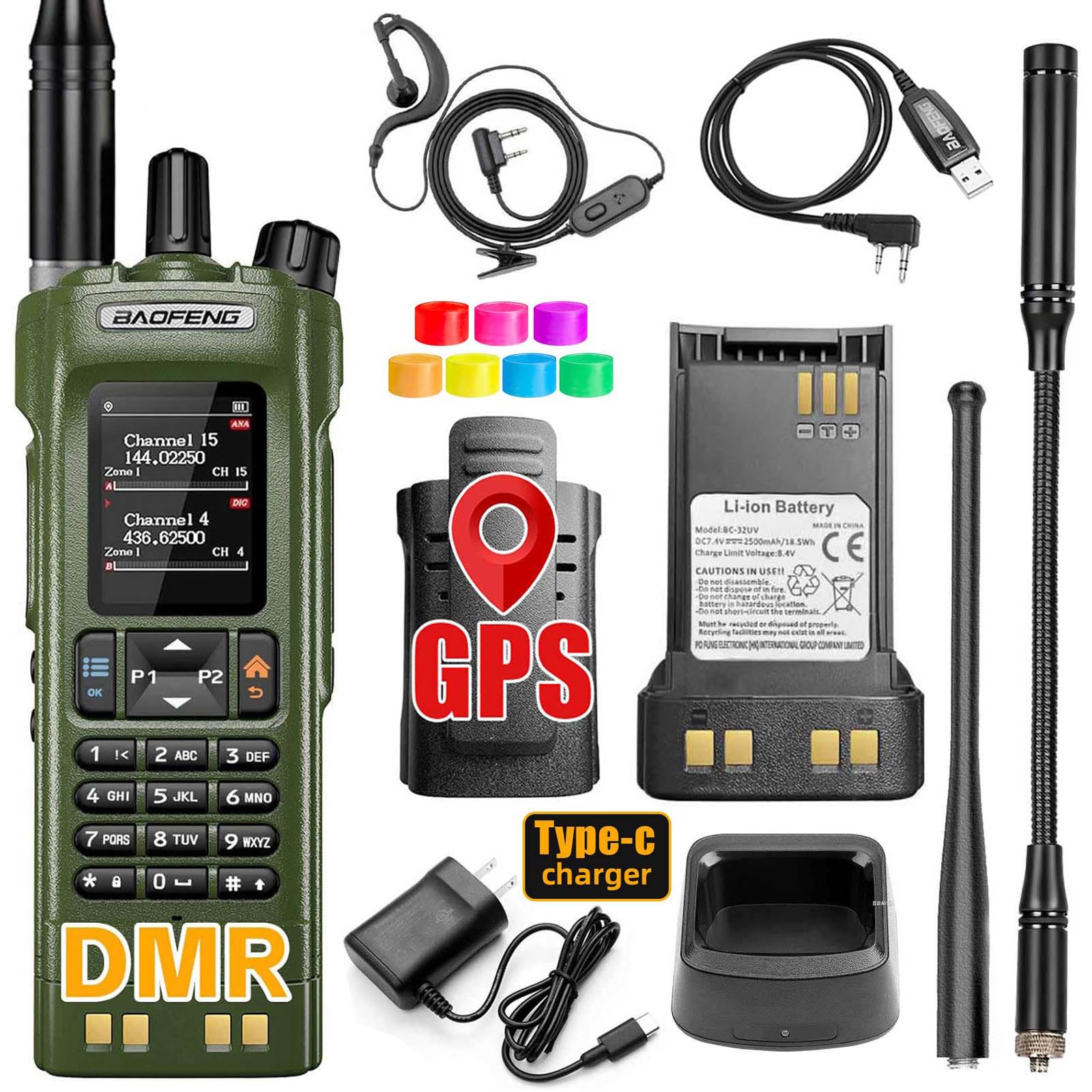 BAOFENG DM32 DM-32UV DMR Radio,Walkie Talkies Long Range,ham Radio 1pcs