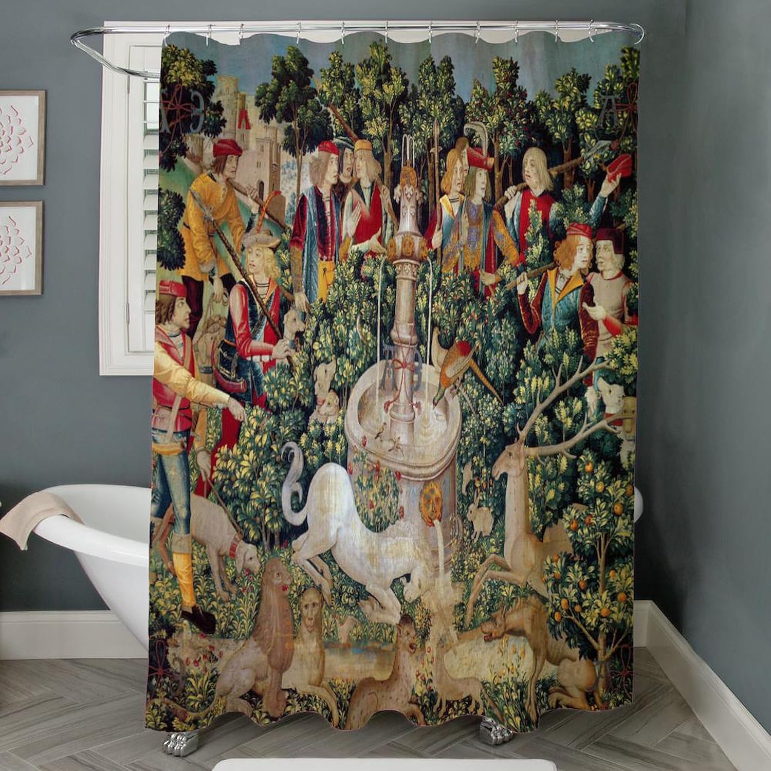 CafePress Unicorn Tapestry Decorative Fabric Shower Curtain