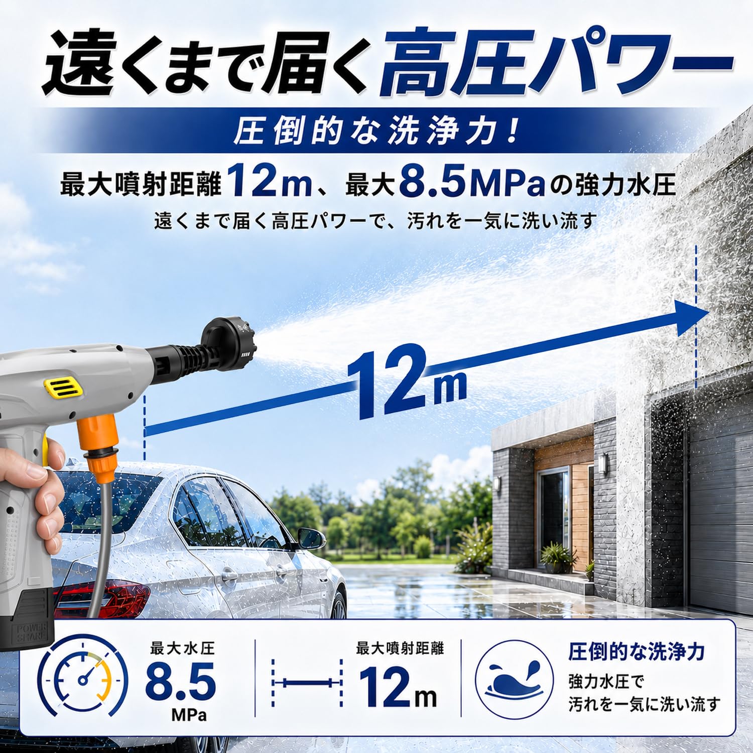 Amazon | amilozi 高圧洗浄機【折りたたみ式・収納便利・超軽量・2026 