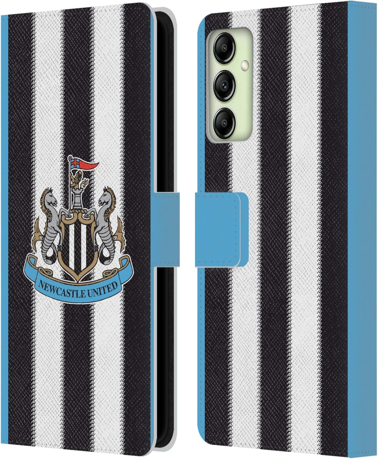 Head Case Designs Officially Licensed Newcastle United Football Club Home 2025/26 Crest Kit Leather Wallet Case Compatible with Samsung Galaxy A14 5G