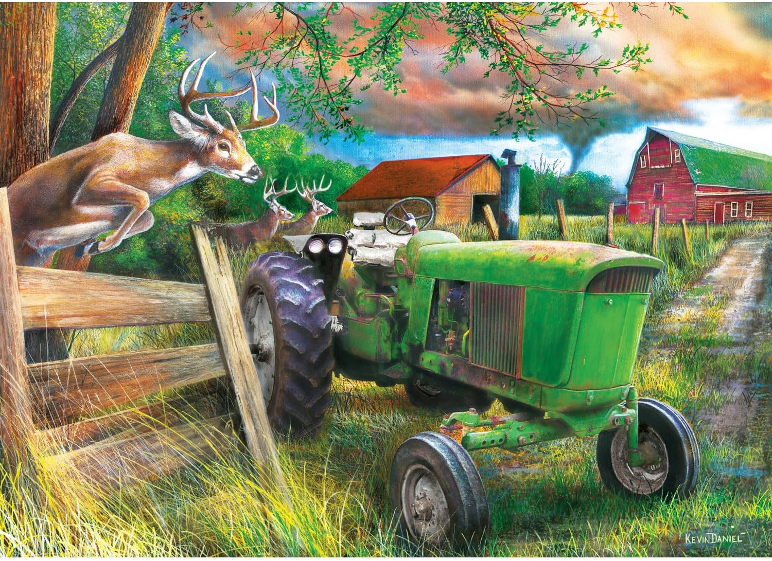 MasterPieces 1000 Piece Jigsaw Puzzle for Adults, Family, Or Youth - Deer Crossing - 19.25"x26.75"