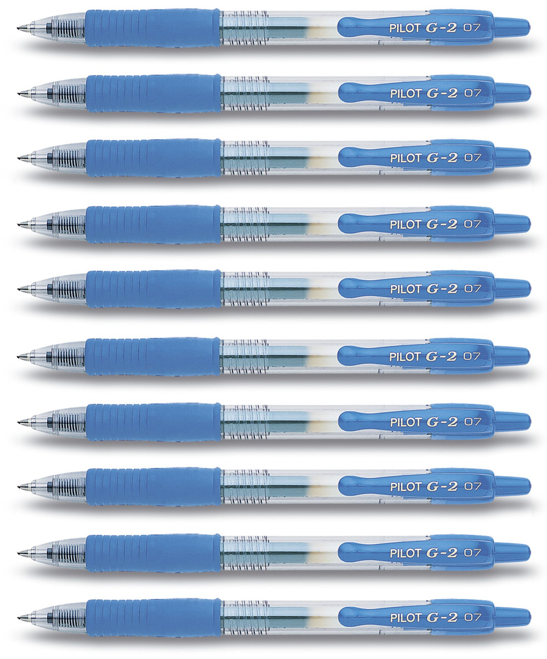 Pilot G2 Retractable Gel Pens, light blue, 10 Stifte