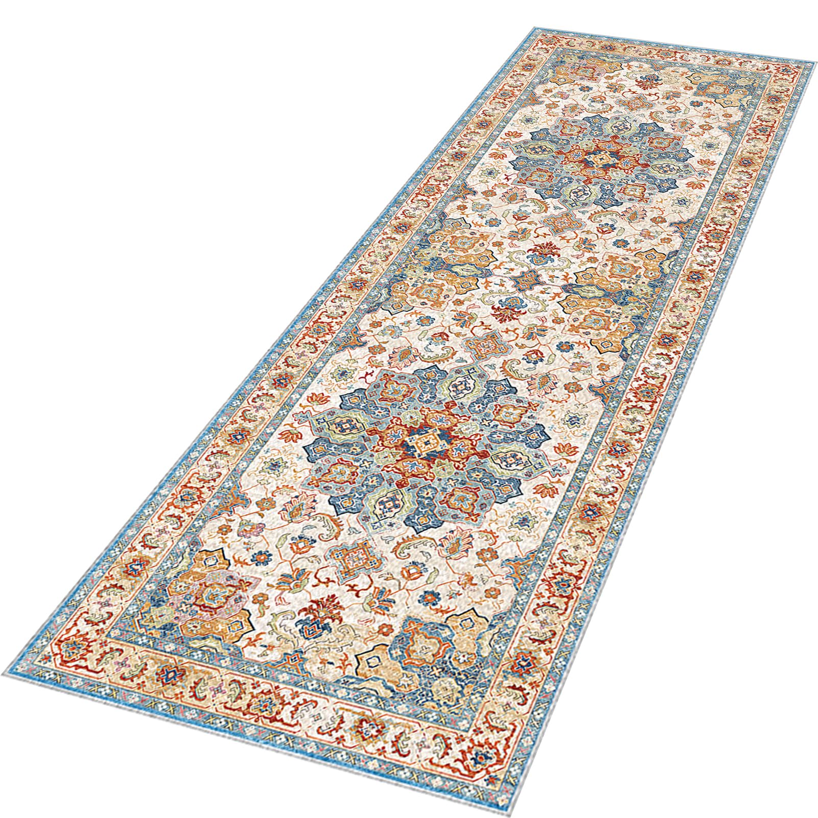 Carpet Runner Rugs for Hallway Non Slip Hall Runner Machine Washable Kitchen Laundry Room Long Area Rug Door Mat Runner for Hallway Entryway Kitchen Stair Bedroom Living Room Floor Rugs 50 x 120 cm