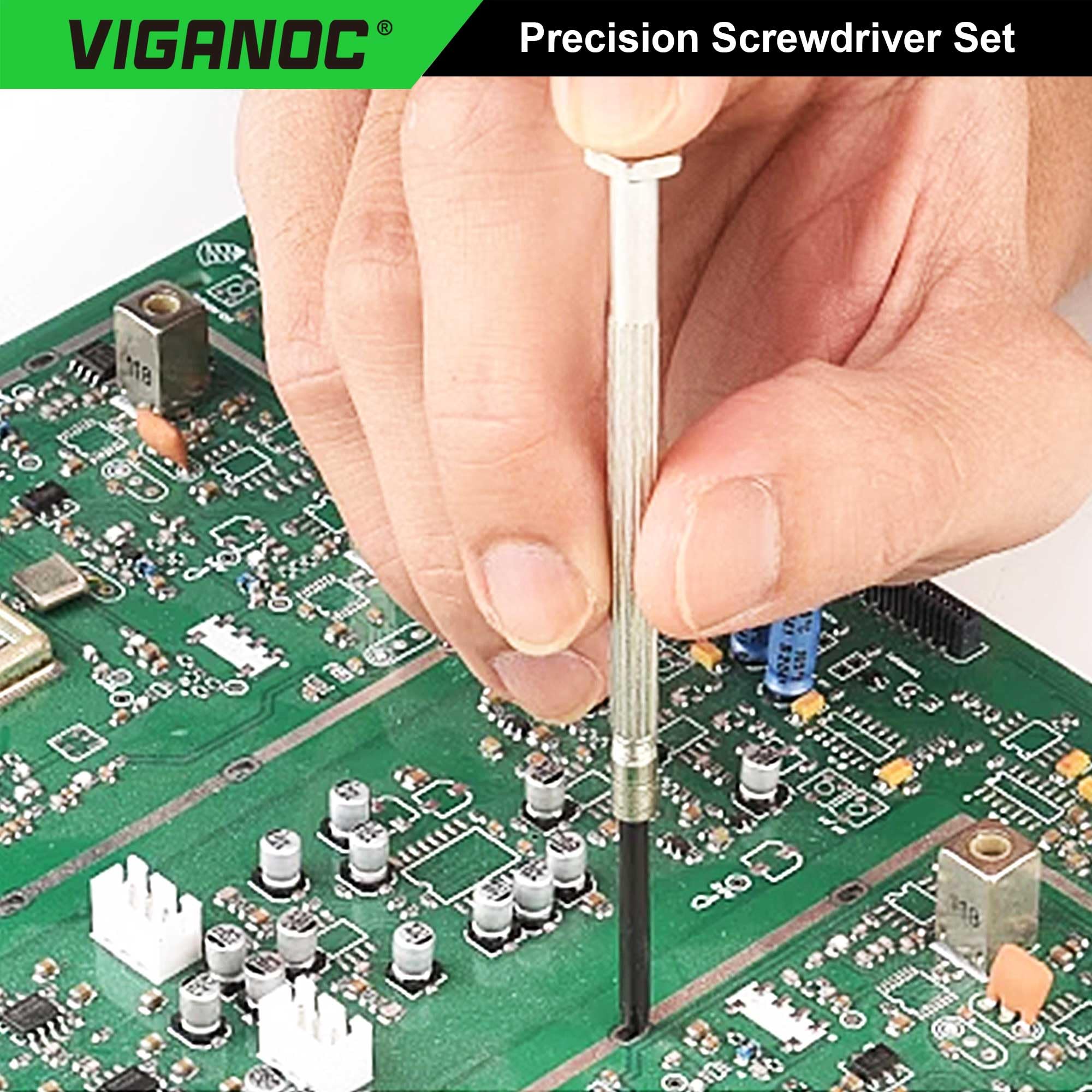 Viganoc 11 Pieces Precision Screwdriver Set, Mini Flathead and Phillips, for Watches Laptop, Phone, Toy Repair - Image 4