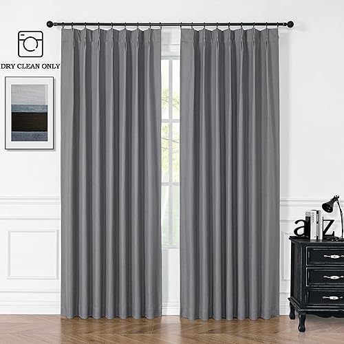 Miniatura 6 de Vision Home Cortinas opacas plisadas completas con aislamiento térmico para ventana, 95 pulgadas, para dormitorio, sala de estar, con pestaña
