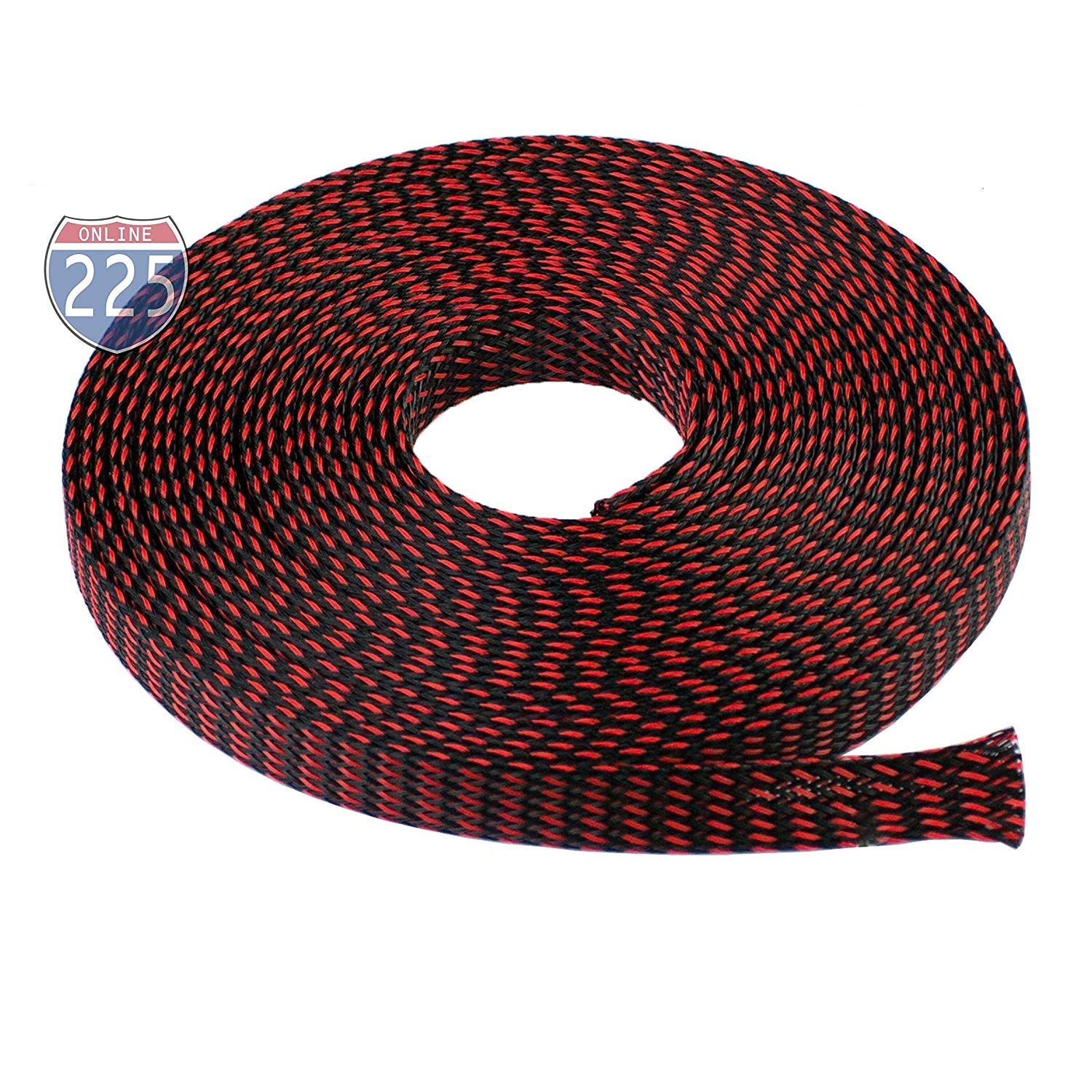 10 FT 3/8" 9mm Black Green Expandable Wire Cable Braided Sleeving Sheathing Loom Tubing US