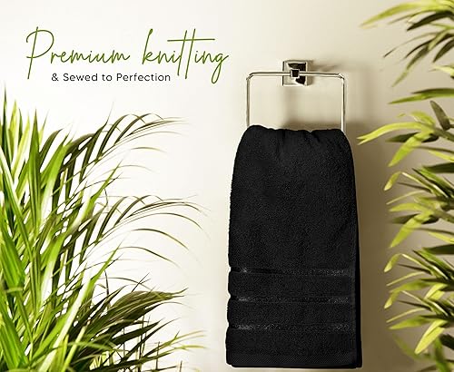 Miniatura 8 de Utopia Towels - Juego de 6 toallas de mano de viscosa (16 x 28 pulgadas), 100% algodón hilado en anillo, ultra suaves y altamente absorbentes,