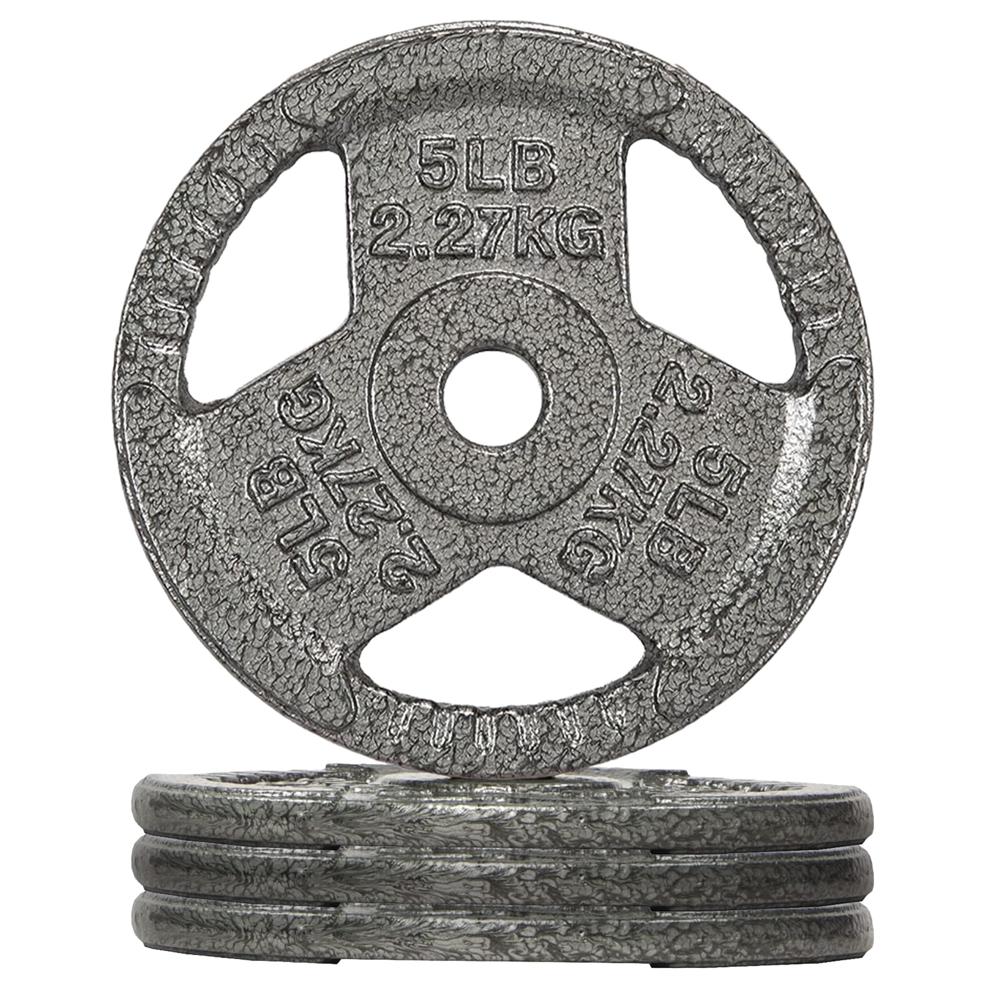 Fitvids 1-Inch Standard Cast Iron Plate Weight Plate for Strength Training and Weightlifting, Multiple Sizes