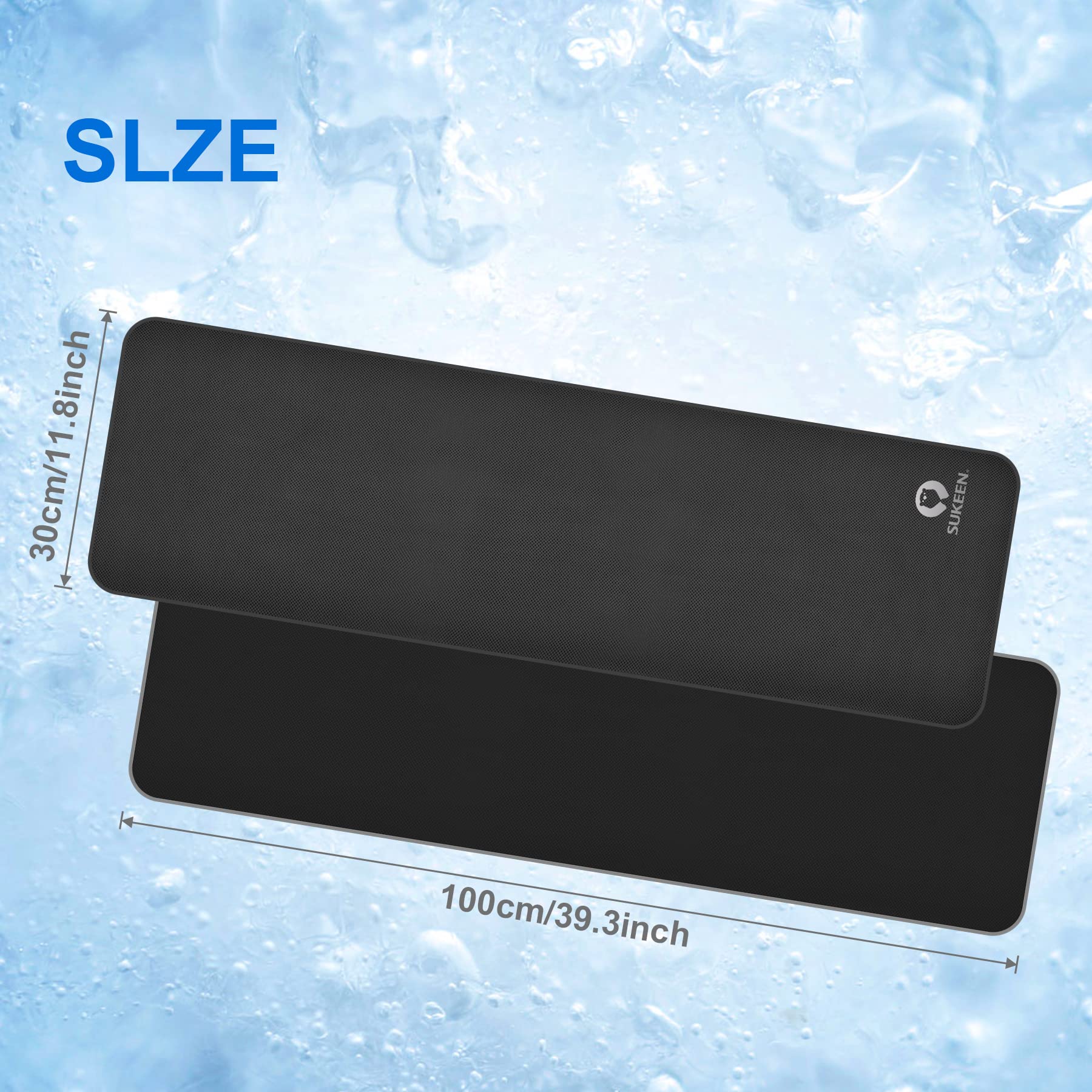 Sukkeen - Asciugamani rinfrescanti per collo, viso e sport, confezione da 2 (101,6 x 30,5 cm), ad asciugatura rapida