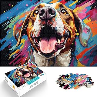Comprar Puzzles para adultos 1000 piezas Puzzle Beagle Artwork 26 x 38 cm Cada pieza es única - Juego familiar estimulante y divertido para adolescentes de 14 años y más