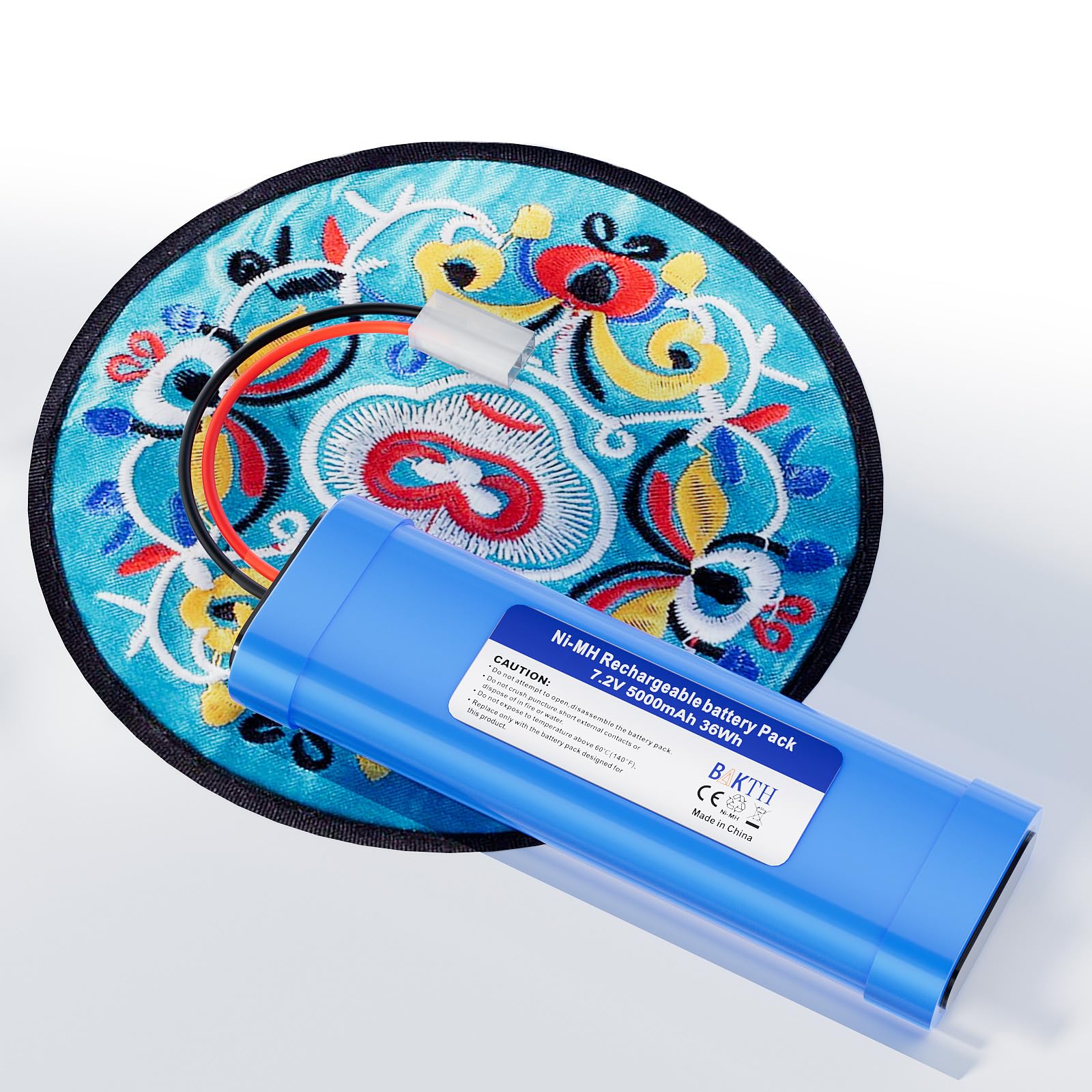 Batterie RC 9.6V 2000mAh NiMH BAKTH - Pour Voitures, Avions, Robots - Haute Performance - Cadeau Coaster Inclus