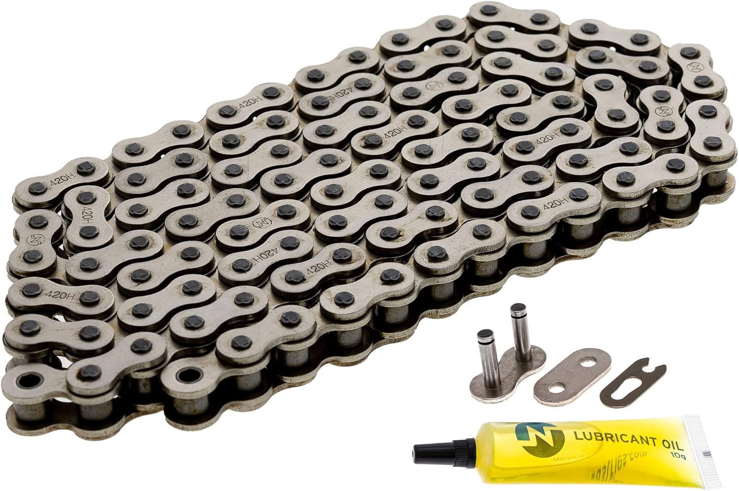 NICHE ドライブチェーン スタンダード ノンOリング 高張力 オートバイとATV用 マスターリンク付き 420NZ 106 Li