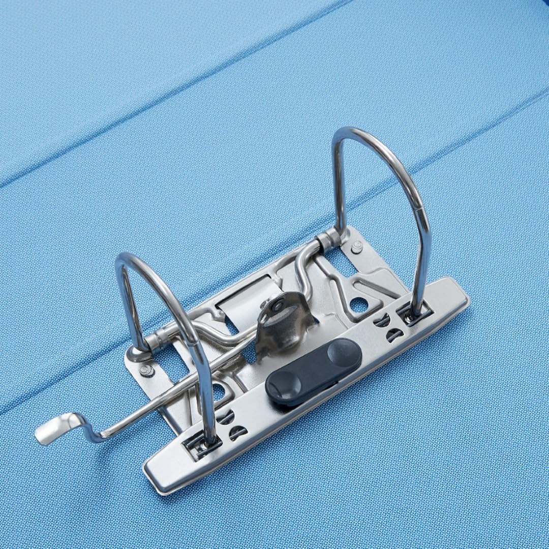 Esselte ESSENTIALS G75 Registratore con Custodia, con Meccanismo a Leva, in Formato Protocollo, 23x33cm, con Dorso da 8 cm, Blu, Conf.da 6 pezzi, 390775050 (Confezione da 2)