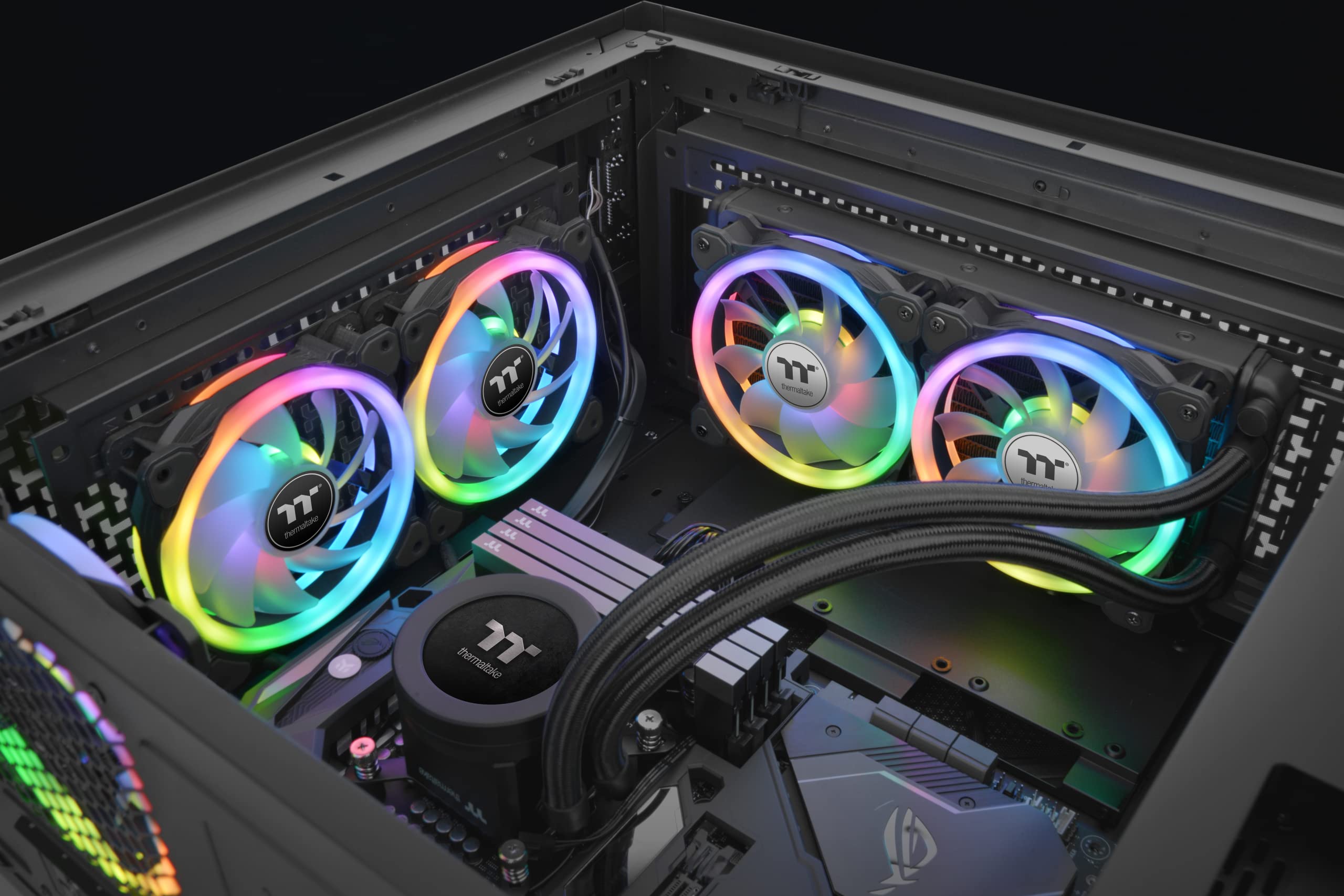 Thermaltake TT SWAFAN 14 Radi. Fan 3P. 120x120x25 CL-F138-PL14SW-A, Black