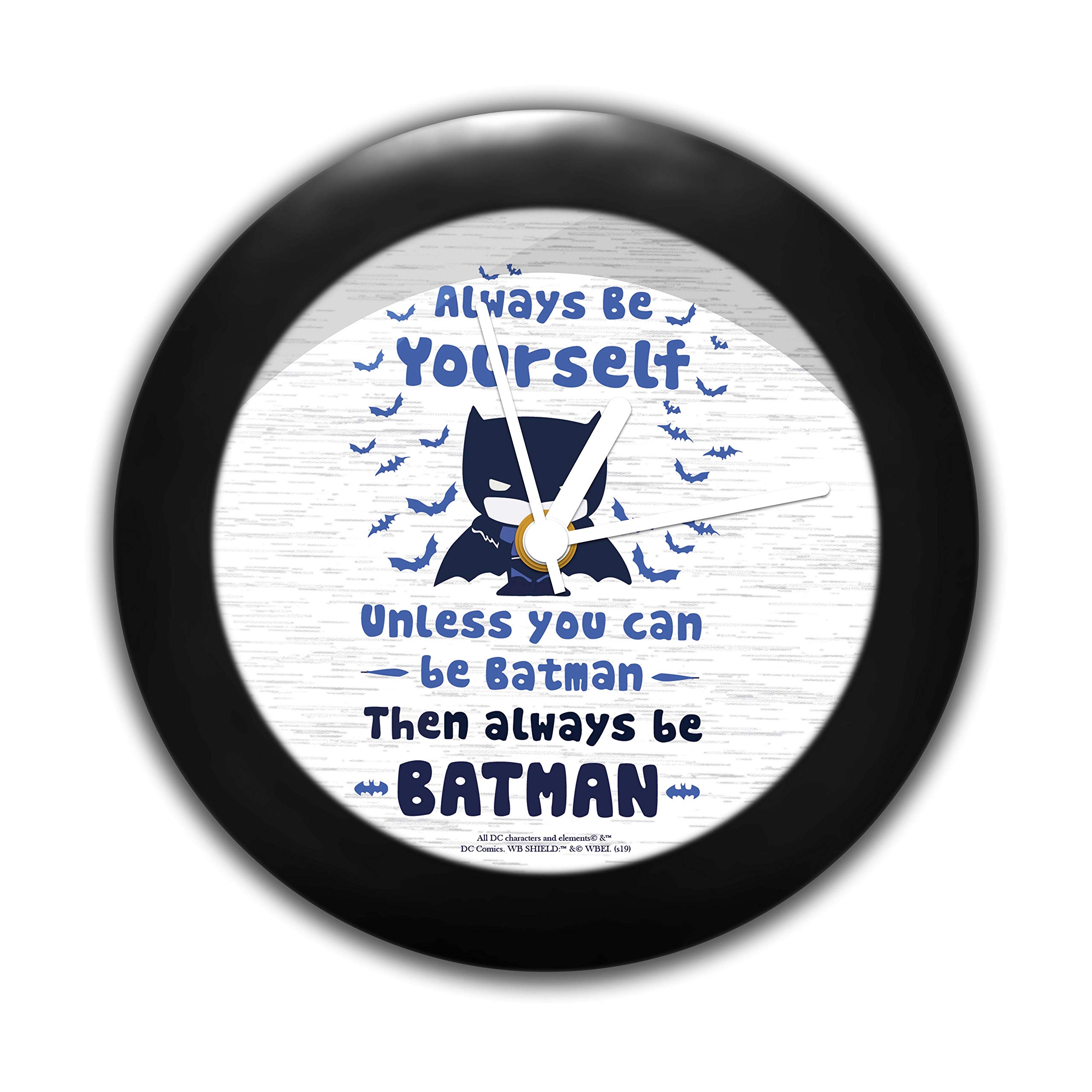 MCSID RAZZ- - DC Comics Always Be Yourself Batman Table Clock Gift,Birthday Gift Official Licensed by Warner Bros, USA (India) Best Valentine's Day Gift