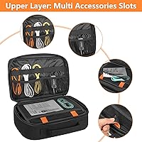 Vista 3 de Funda de transporte de micrófono inalámbrico con 3 ranuras, bolsa de almacenamiento para micrófono de 3 micrófonos de hasta 11 pulgadas, funda