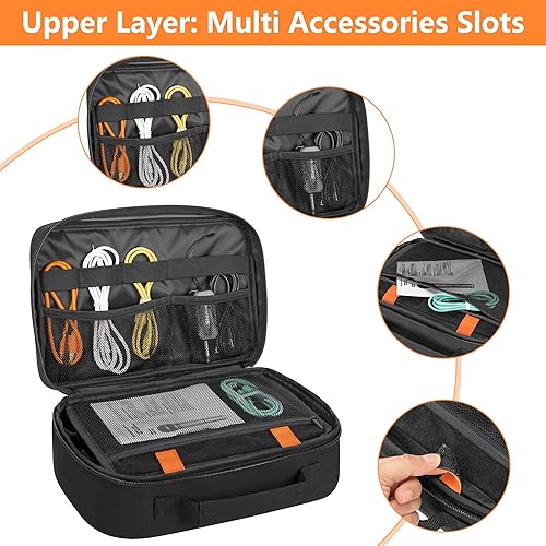 Miniatura 3 de Funda de transporte de micrófono inalámbrico con 3 ranuras, bolsa de almacenamiento para micrófono de 3 micrófonos de hasta 11 pulgadas, funda de