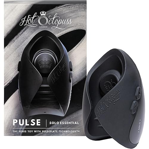 HOT OCTOPUSS | Pulse Solo Essential | Premium Male Masturbator | 7 Vibration Modes for Penis Stimulation | Sex Toys for Men | HandsFree Adult Sex Toy with Realistic Pocket Pussy Textured | Black