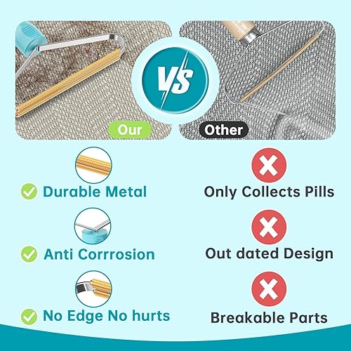 Miniatura 20 de Removedor de pelo de mascotas, removedor de pelo de perros y gatos, removedor de pelo de lana, rastrillo de alfombra para depilación de mascotas