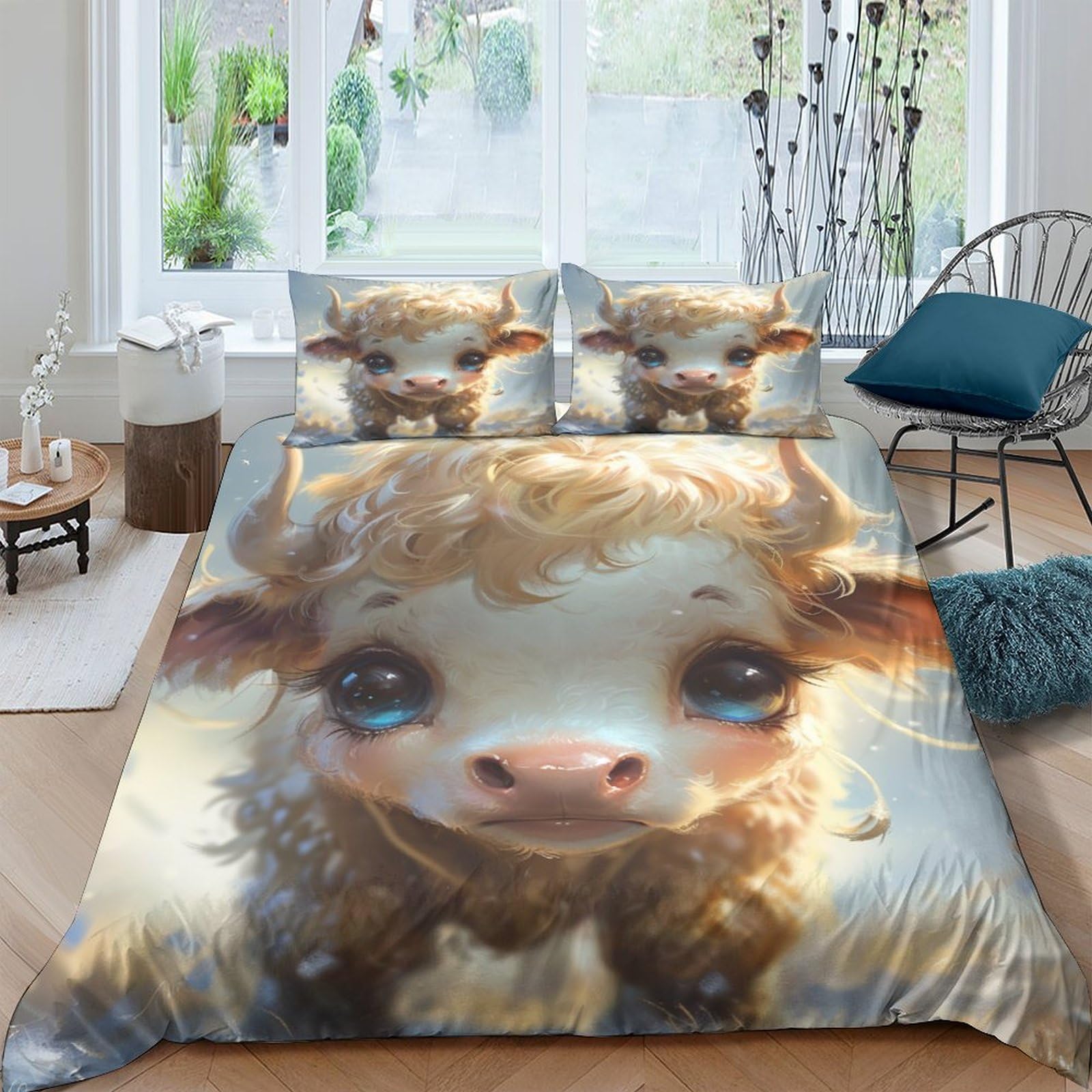 Housse de couette respirante 200x200 à fermeture éclair anti-glissement
