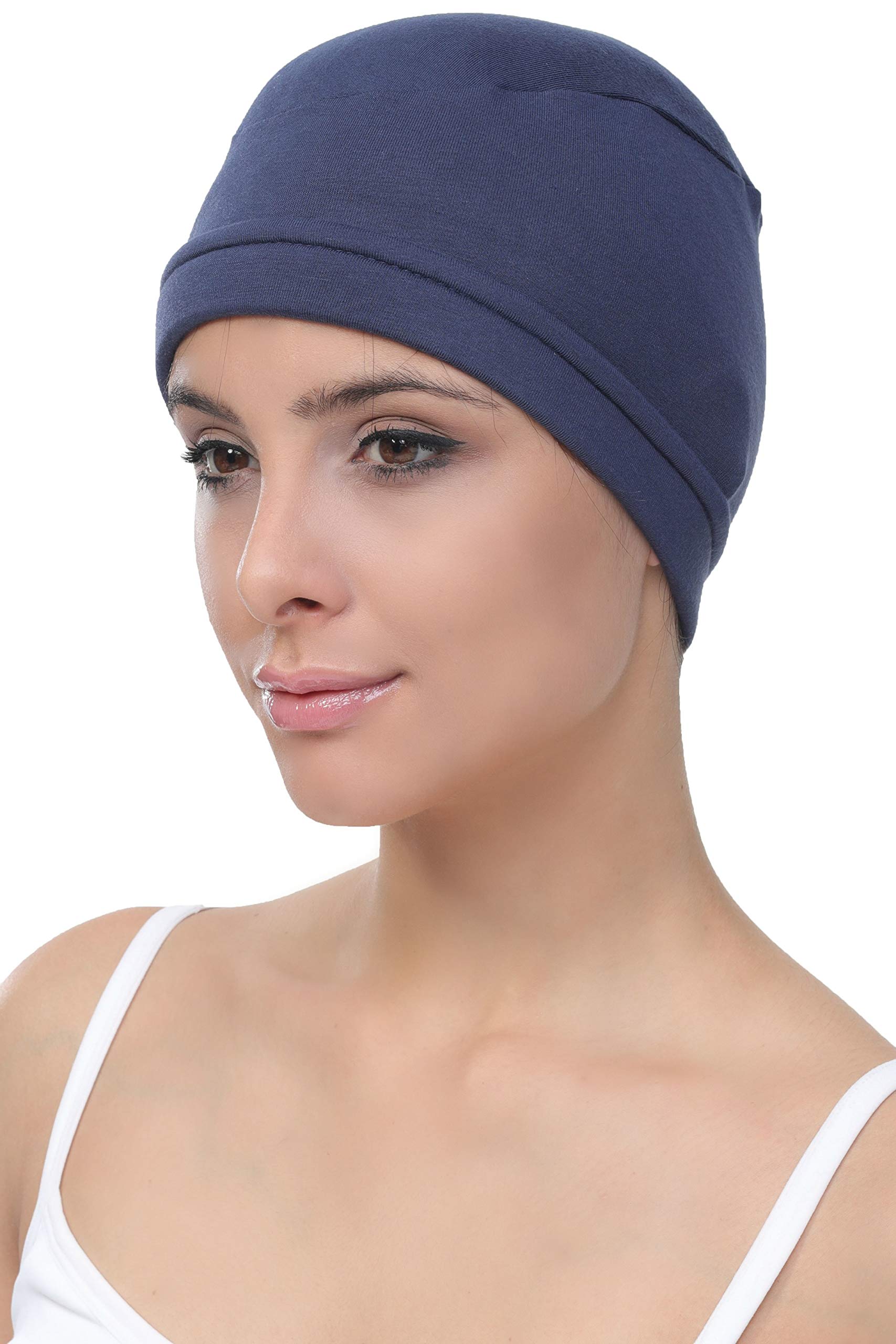 Deresina Headwear Women's Bamboo Denim Deresina Scarf Pad, Volume For Under Scarf Or Hat (Bamboo Denim)
