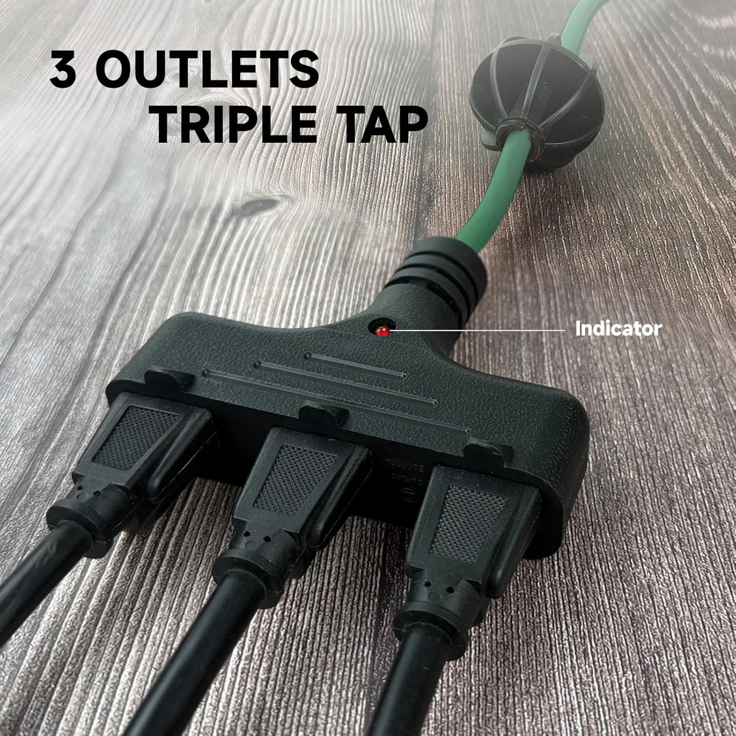 EP 30 Ft Retractable Extension Cord Reel, 16/3 SJTW Power Cord with 3 Electrical Outlets, Ceiling or Wall Mount, 10 Amp Circuit Breaker, Metal Plate, Green