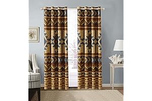 Southwestern Style Textured Curtains: Austin Rustic Western