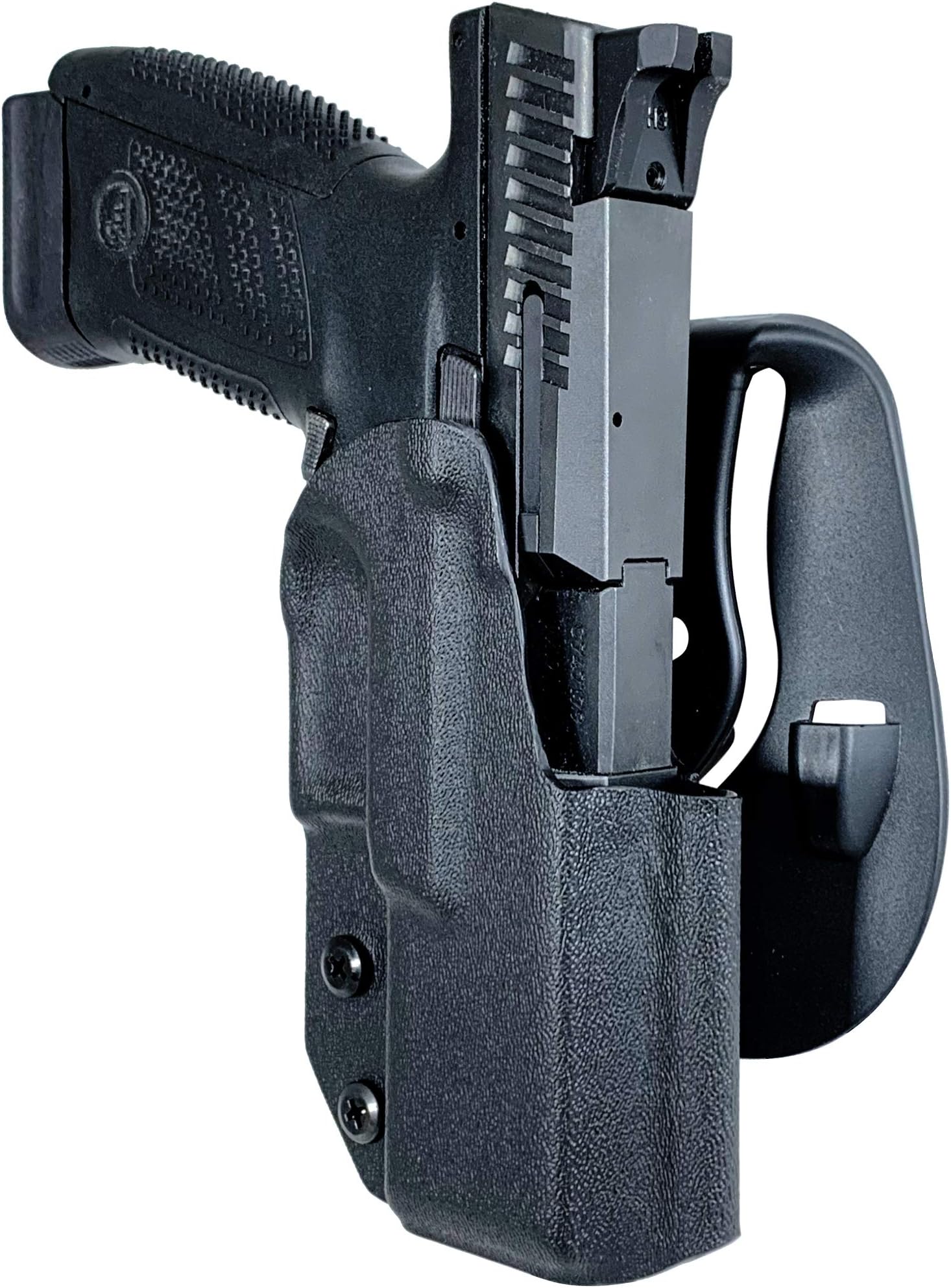 OWB Kydex Paddle Holster fits CZ P-10 C | Outside The Waistband Concealed Carry Holster