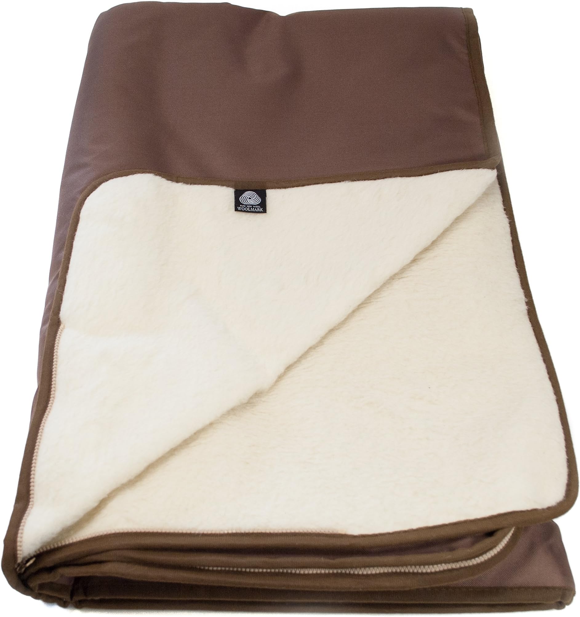 Yamalaya Koto-Merino Wool Square Sleeping Bag-Waterproof Shell, Brown, Single