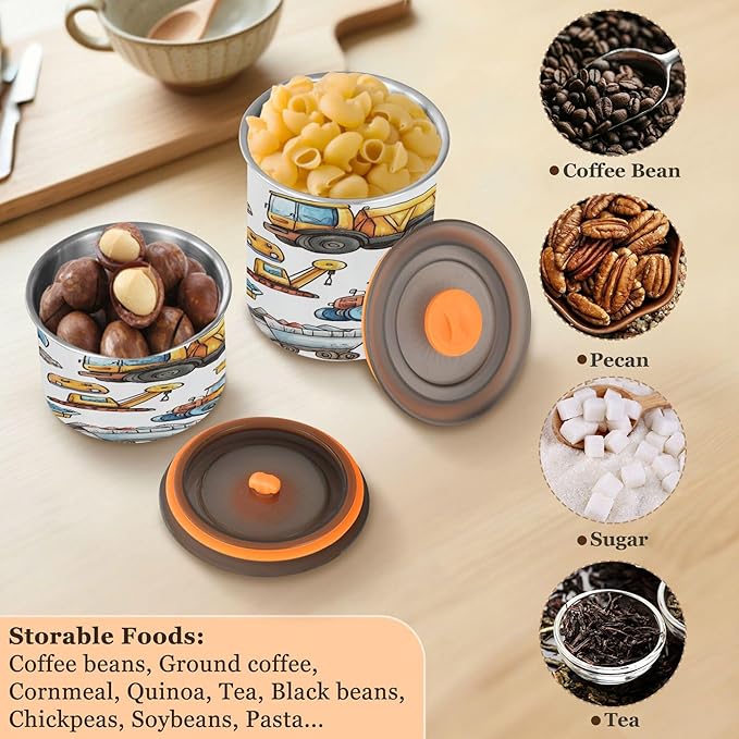 Caihoyu Recipiente Hermético de Acero Inoxidable para Alimentos 17oz miniatura 6