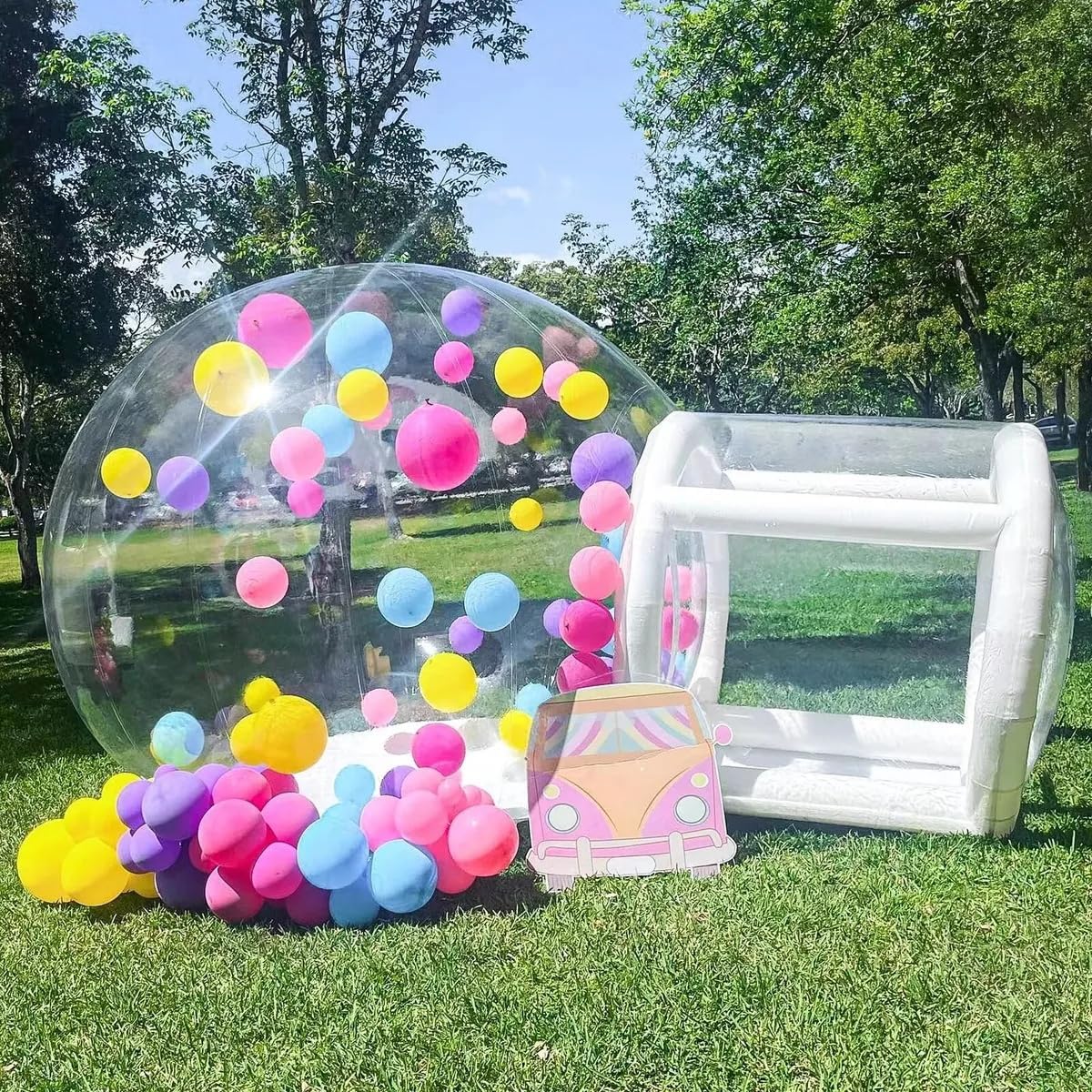 Inflatable Bubble House, 8.5FT Inflatable Bubble Dome with Blower Bubble Balloon Dome High-Definition PVC for Adults Kids Bubble Tent