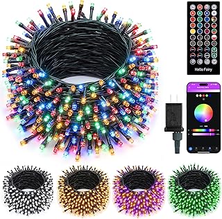Minetom LED Color Changing Smart RGB Christmas Tree Lights, 82ft 250LED ...